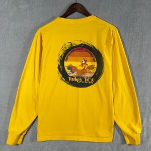 Yellow Camp Buehring Kuwait Turkey Trot 5K‎ Run Walk Long Sleeve Shirt Mens M